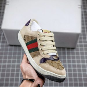 Replica Gucci Distressed Screener Sneaker Little Dirty Shoe Series Max Version