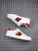 Gucci Replica White Sneakers Set, Italy Leather, Classic Red