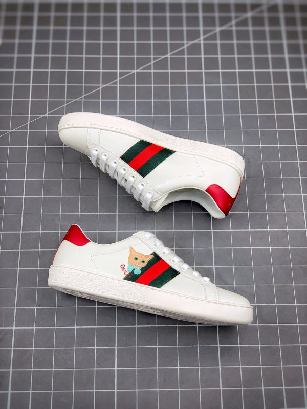 Gucci Replica Mini Loafers Set, All Store Packaging, Soft Calfskin, Double G Pattern, Red and Green Braiding, Genuine Silk Dust Bag - Image 6