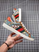 Replica Gucci White Sneakers Full Range No-Glue Craft, Gold Bee Embroidery