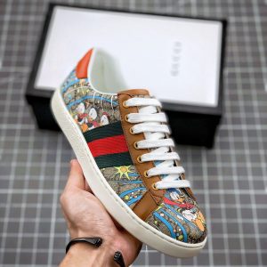 Replica Gucci White Sneakers Full Range No-Glue Craft, Gold Bee Embroidery