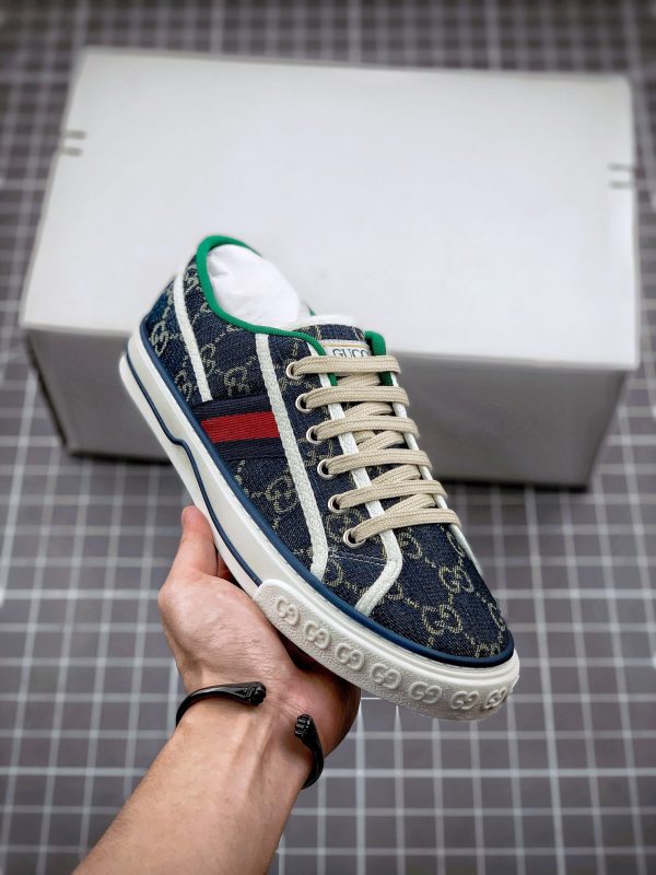 Replica Gucci Tennis 1977 Print Canvas Sneakers