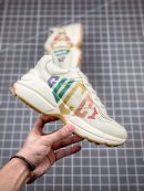 Replica Gucci Rhyton Vintage Trainer 5D Leather Sneakers